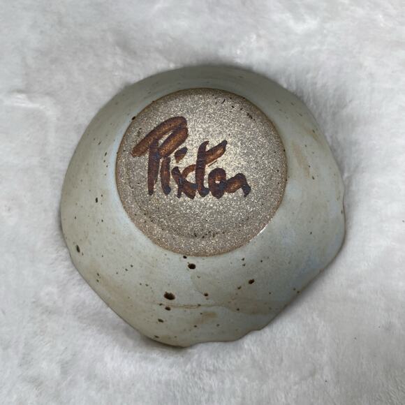 Kris Pixton 6” Studio Art Pottery Luminary Abstract Carved NY Votive Charity - Picture 13 of 13